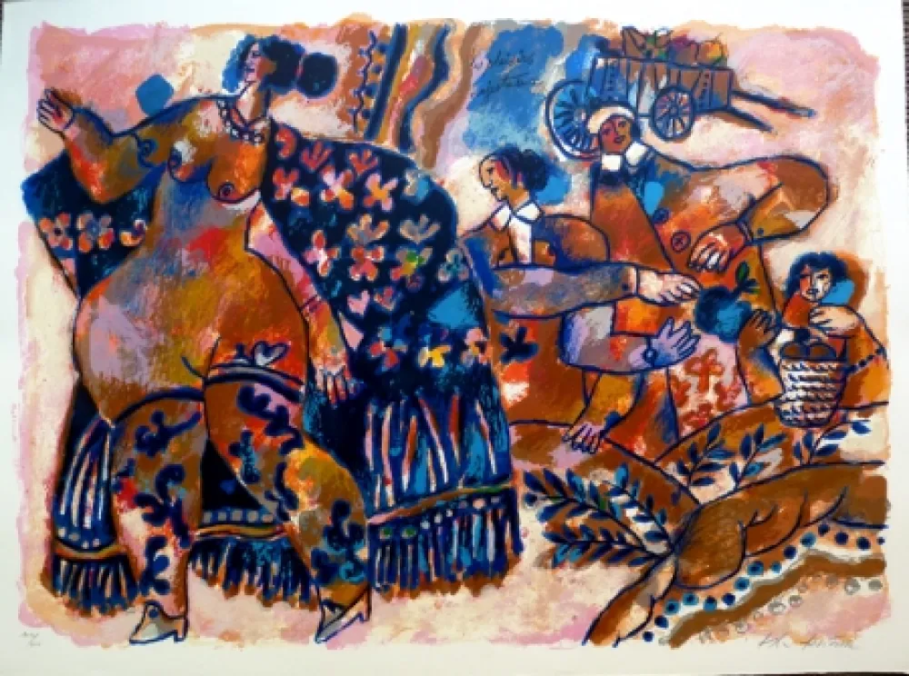 Lithograph Tobiasse - Les Plaisirs Majestueux 