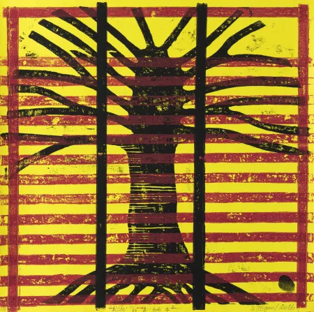 Woodcut Toguo - Alive in a box 7