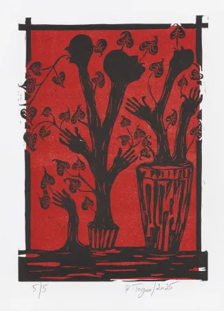 Linocut Toguo - Roots 2