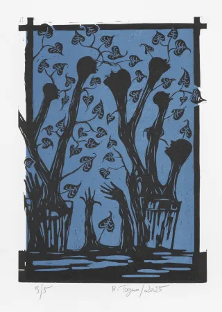 Linocut Toguo - Roots 4
