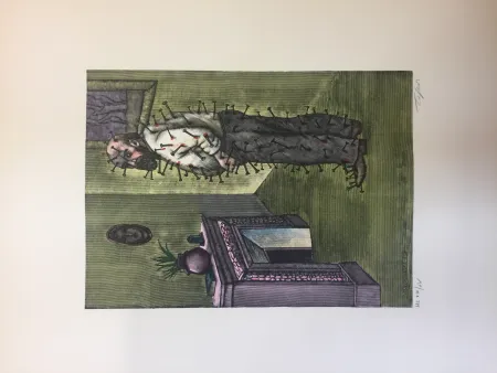 Etching Topor - Histoire d'un fou