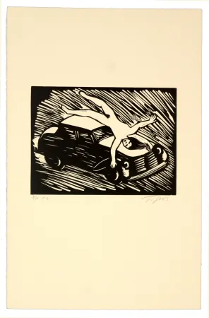 Linocut Topor - Sans titre, sans date