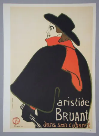 Rotogravure Toulouse-Lautrec - Aristide Bruant - Dans son Cabaret