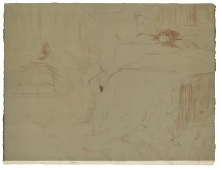 Lithograph Toulouse-Lautrec - Elles