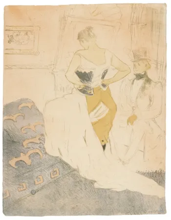 Lithograph Toulouse-Lautrec - Elles