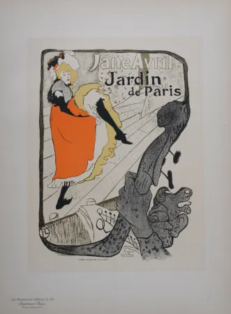Lithograph Toulouse-Lautrec - Jane Avril, Les Maitres de L'Affiche, 1898