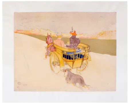 Lithograph Toulouse-Lautrec - Partie de campagne