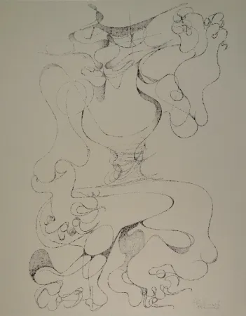 Lithograph Tschumi - Spielkatze