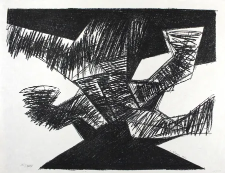 Lithograph Uhlmann - Erregt