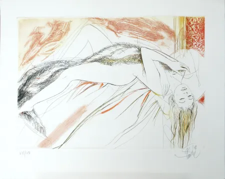 Aquatint Valadie - La Paresse