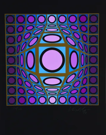 Screenprint Vasarely - Microcosmos 