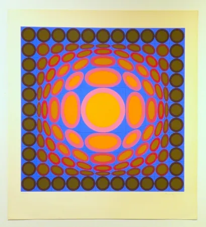 Screenprint Vasarely - Tri-Vega