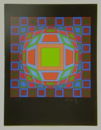 Screenprint Vasarely - Untitled #4