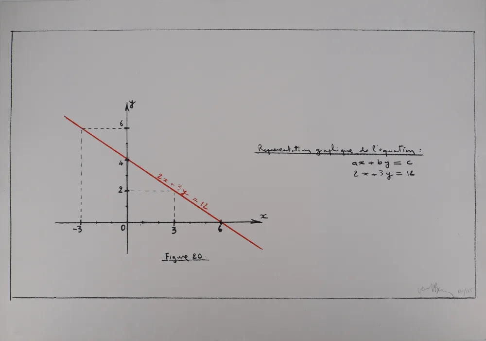 Screenprint Venet - Représentation de l'équation