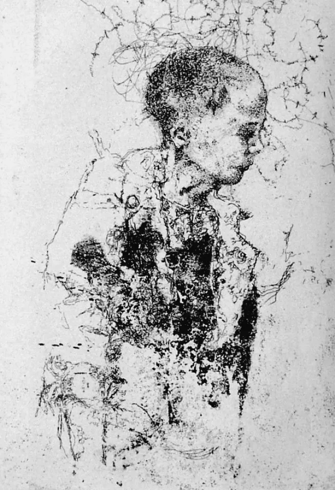Engraving Vespignani - Bambino di Portonaccio
