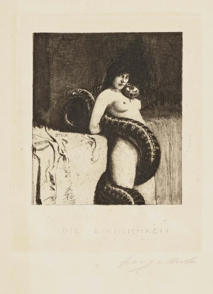 Engraving Von Stuck - Die Sinnlichkeit