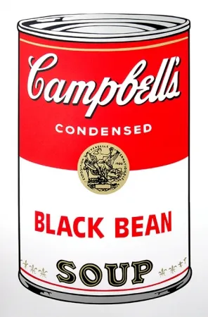 Screenprint Warhol (After) - Campbell's Soup - Black Bean