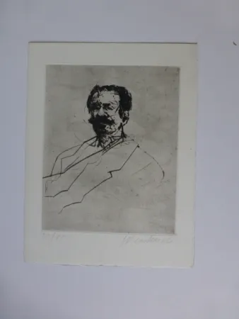 Etching Weisbuch - Portrait d'homme 