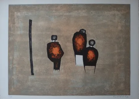 Lithograph Witold-K - Trois personnages