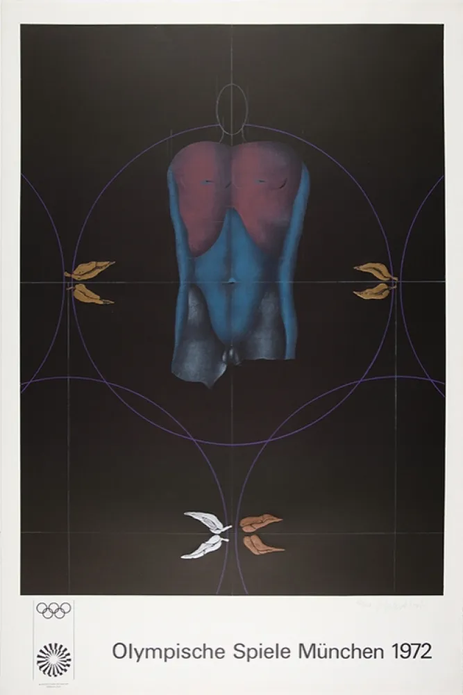 Lithograph Wunderlich - Torso / Olympische Spiele München 1972