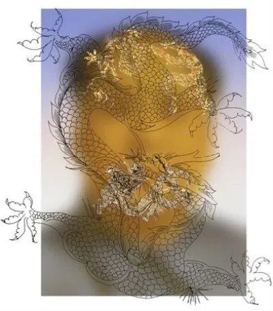 Screenprint Yan - Mao with Dragons