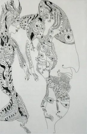 Etching And Aquatint Zurn - Oracles et spectacles