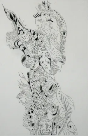 Etching And Aquatint Zurn - Oracles et spectacles 4