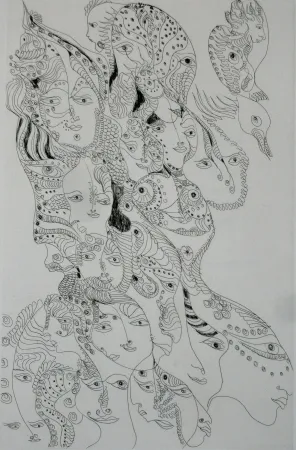 Etching And Aquatint Zurn - Oracles et spectacles 7