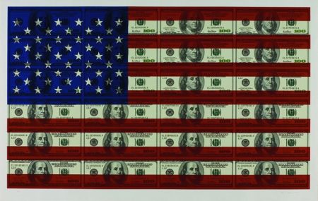 Screenprint Gagnon - $100 U.S. Flag