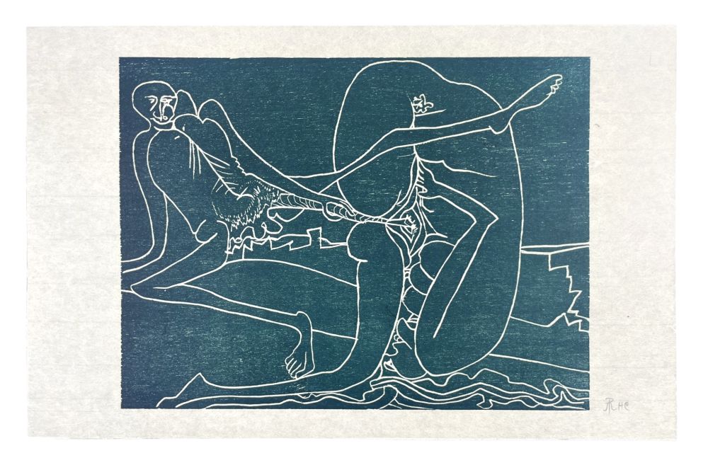Woodcut Müller - 13 FOIS ELLE ET MOI - LA PLAGE