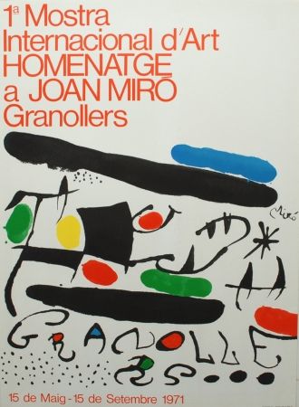 Lithograph Miró - 1ª Mostra Internacional d'Art Homenatge a Joan Miró Granollers