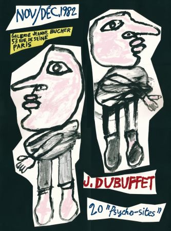 Screenprint Dubuffet - 20 Psycho-Sites