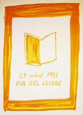Lithograph Hernandez Pijuan -  23 avril 1991 Dia del llibre