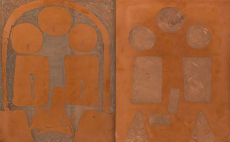 Etching And Aquatint Picasso - 2 Original copper plates & printers proof for Pablo Picasso- Intériour Rouge avec un Transatlantique