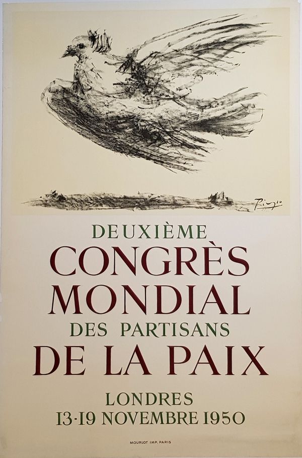 Lithograph Picasso - 2e Congres Mondial des Partisans de la Paix