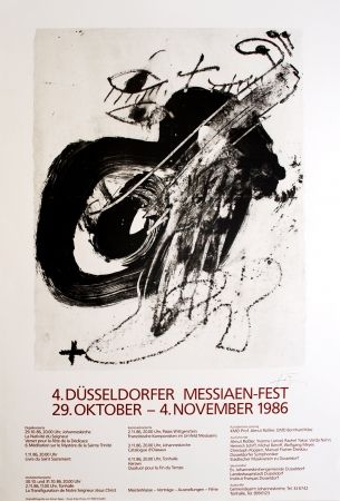 Lithograph Tàpies - 4. Düsseldorfer Messaien-Fest