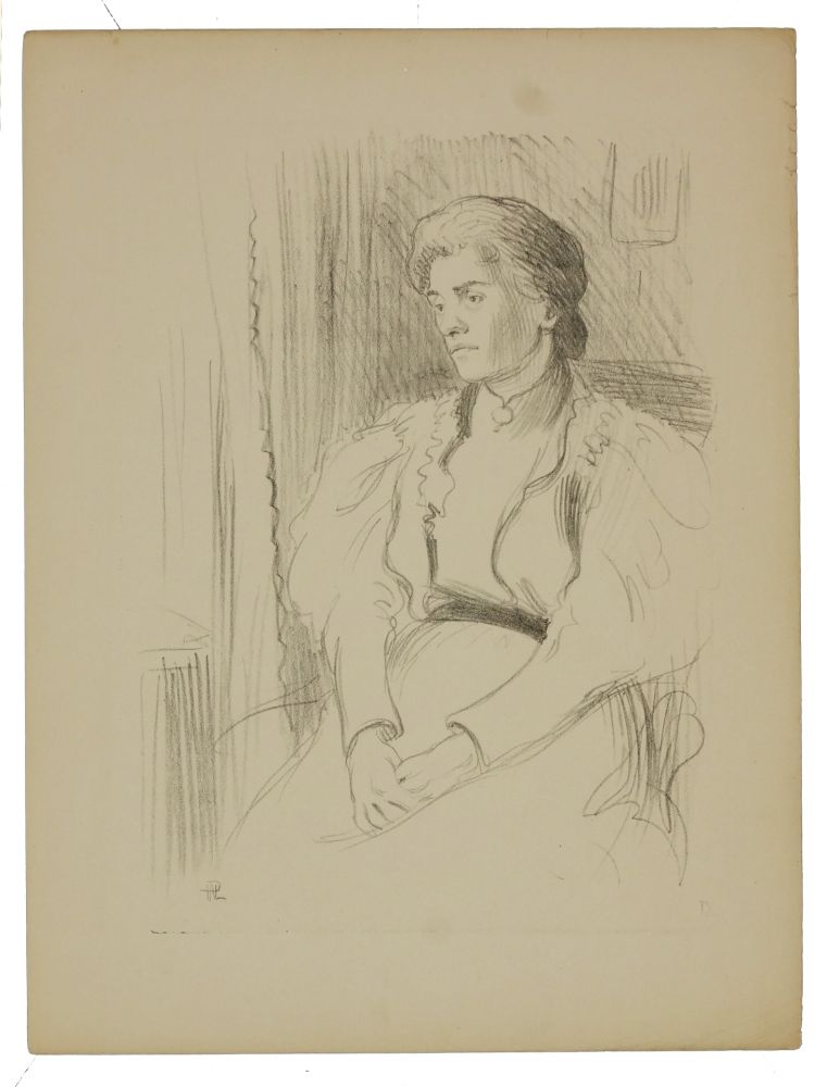 Lithograph Hermann-Paul - 9. Jeune femme