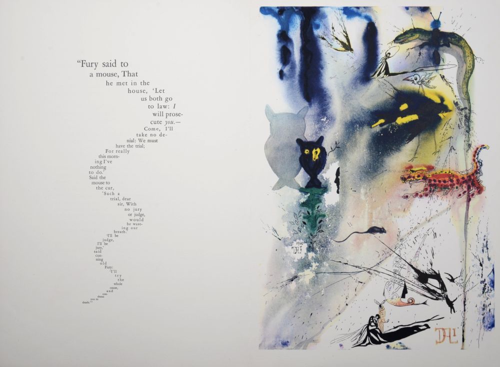 Rotogravure Dali - A caucus race and a long tale, Alice's Adventures in Wonderland, 1969