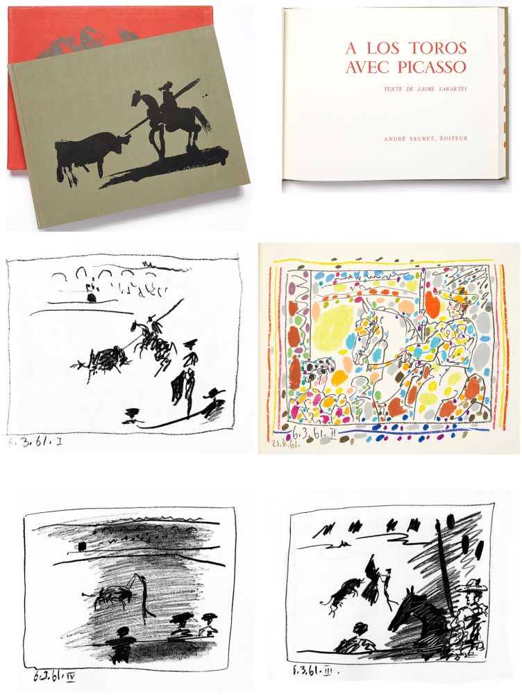 Illustrated Book Picasso - A LOS TOROS avec Picasso. 4 lithographies originales (1961)