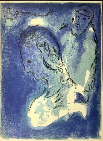No Technical Chagall - ABRAHAM ET SARAH. Lithographie originale pour LA BIBLE
