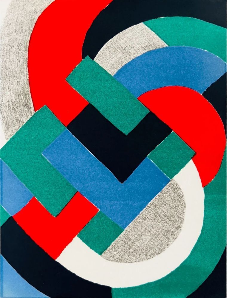 Lithograph Delaunay - Abstract Composition