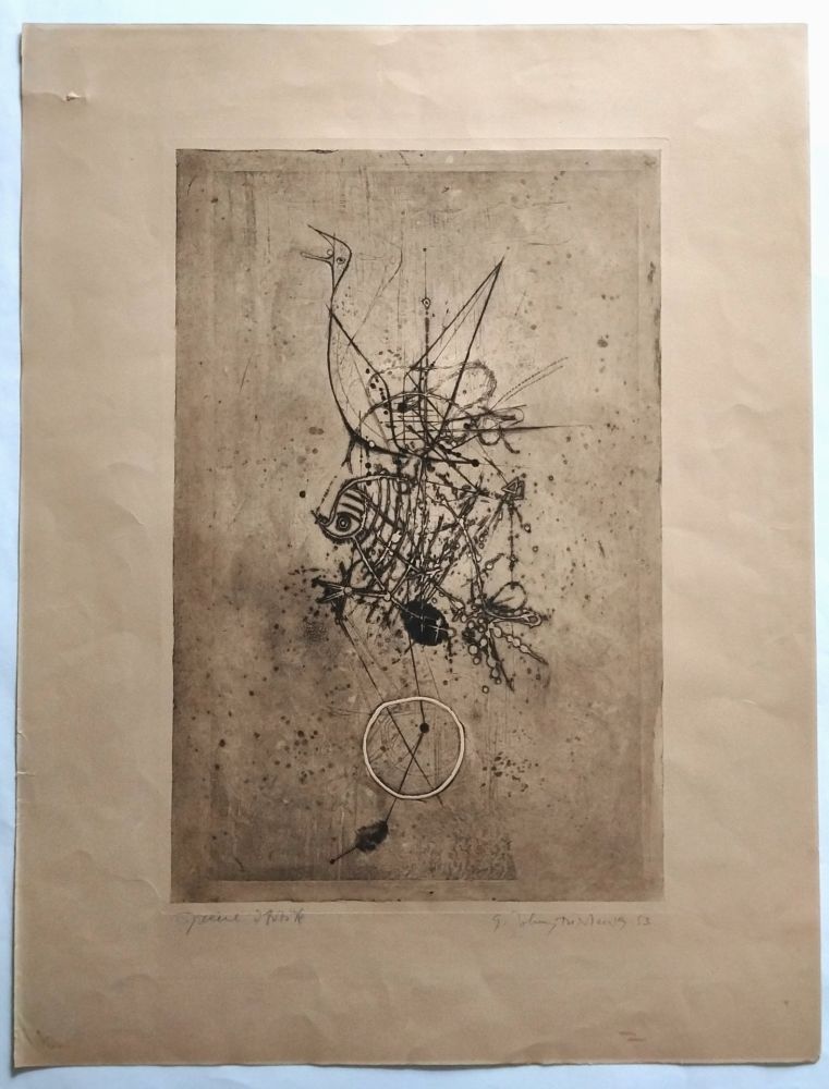 Engraving Friedlaender - Abstract composition