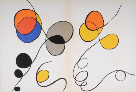 Lithograph Calder - Abstract composition (B), 1968