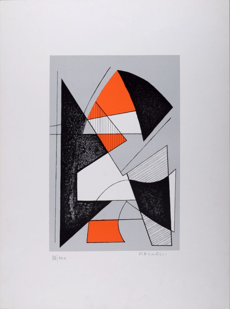 Lithograph Magnelli - Abstract composition, c. 1960s - Hand-signed!