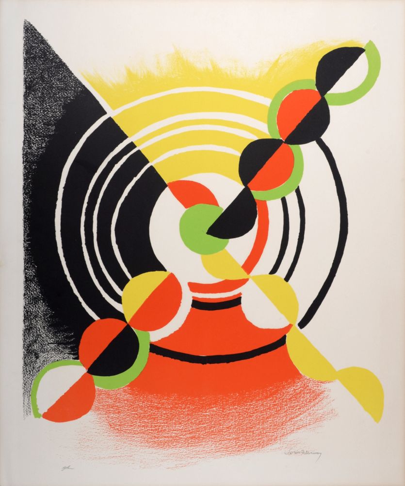 Lithograph Delaunay - Abstract Composition, c. 1969 - Hand-signed