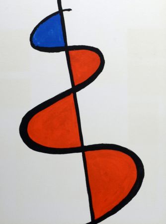 Lithograph Calder - Abstract composition, Retrospektive 1973