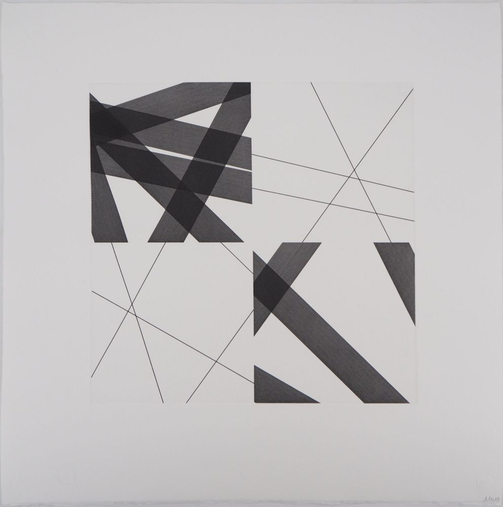 Etching Morellet - Abstraction géométrique