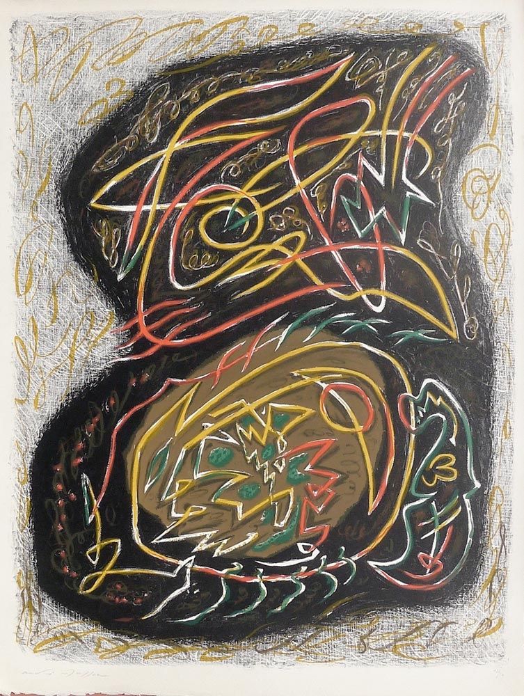 Lithograph Masson - Acanthe