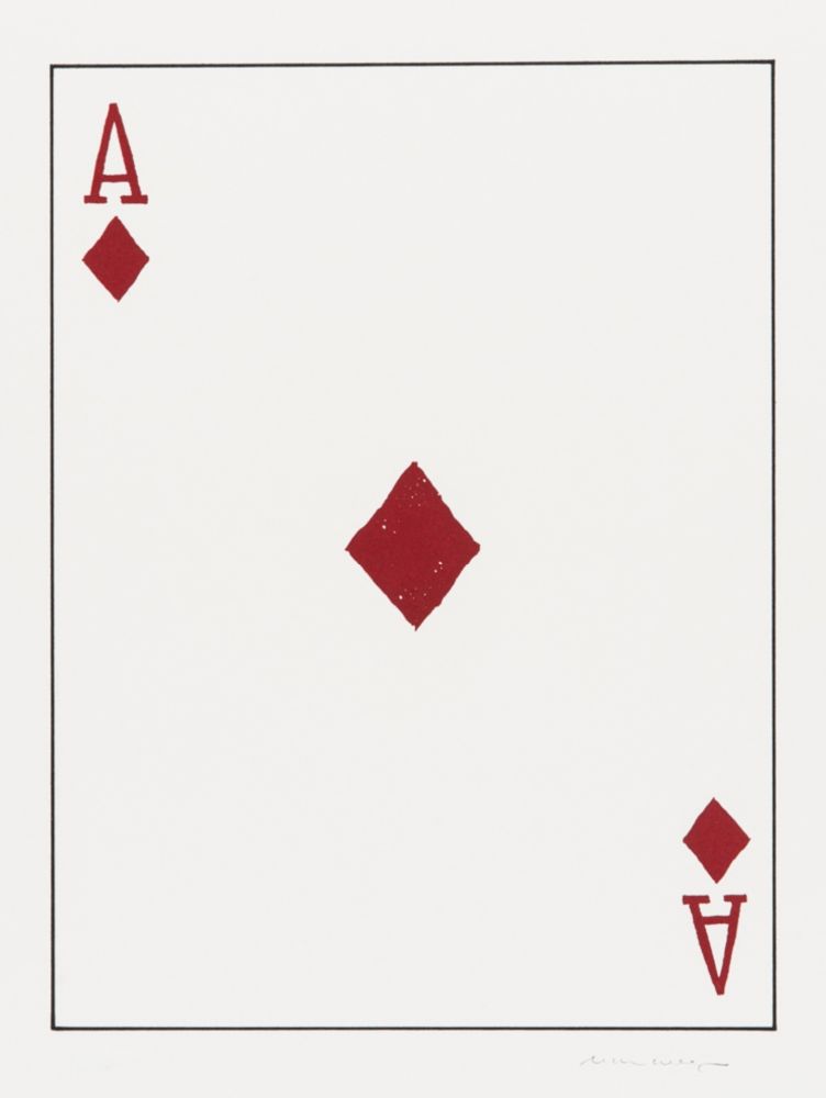 Lithograph Wegman - Ace of Diamonds