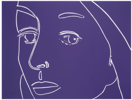 Woodcut Katz - Ada (purple)